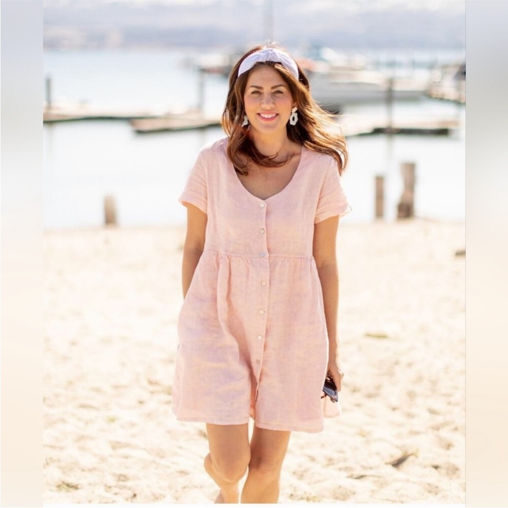 Linen Jillian Harris x PRIV dress size S - Picture 3 of 7